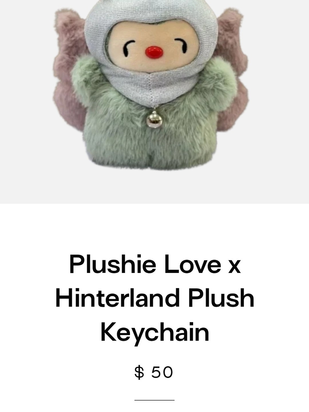 Green & Pink Plush Keychain